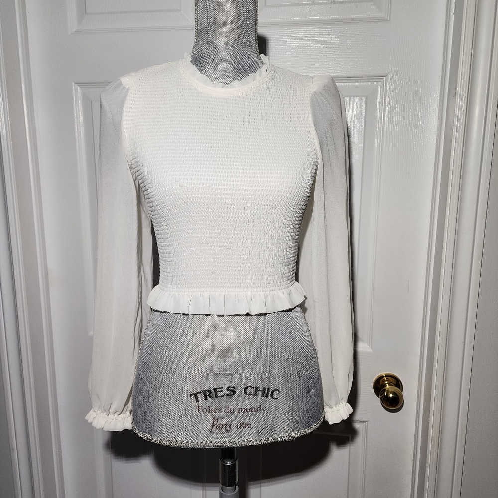 WILFRED ARITZIA smocked blouse